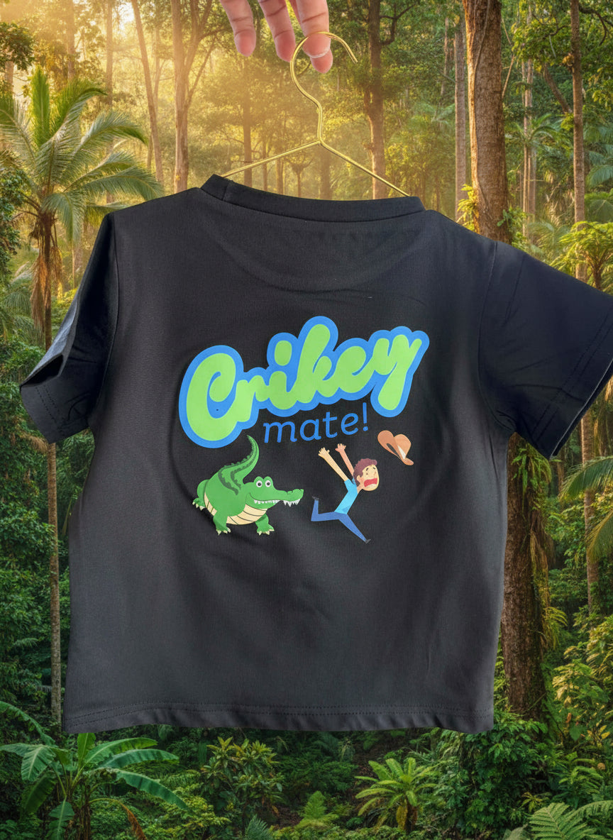 Crikey Mate! Kids Tee (Midnight Matte)
