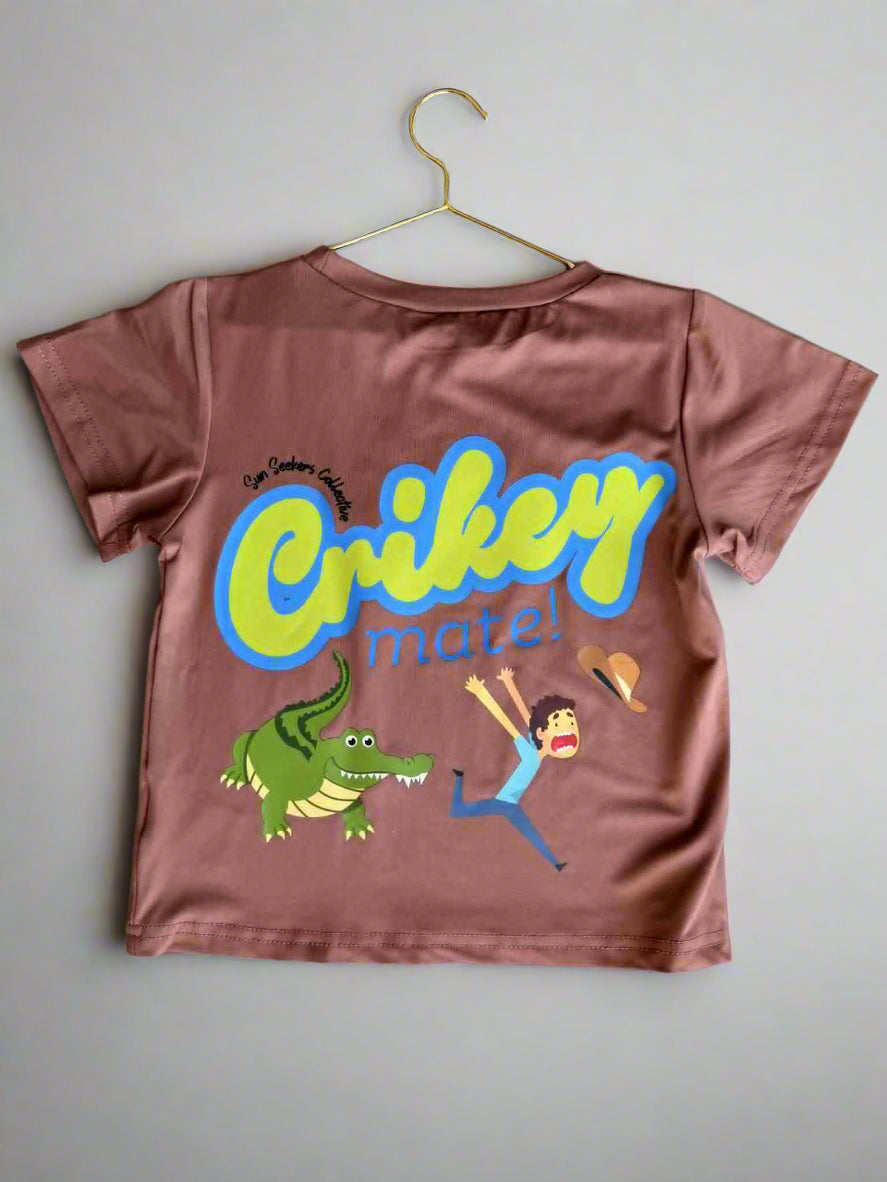 Crikey Mate! Kids Tee (Burnt Clay)