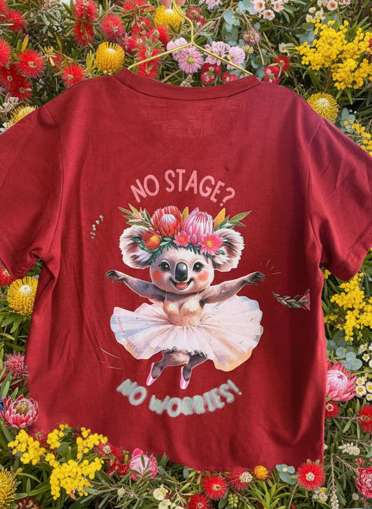 No Stage? No Worries! Kids Tee (Waratah)